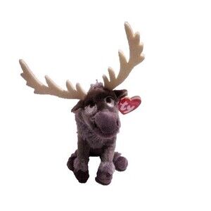 Disney’s Frozen Reindeer  TY Beanie Baby Sparkle Sven Plush 6 1/2" 2015 With Tag